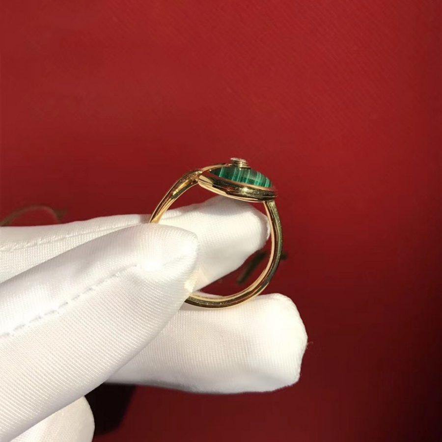 Magasinpep Amulette Malachite Dark Ring Gold Diamond