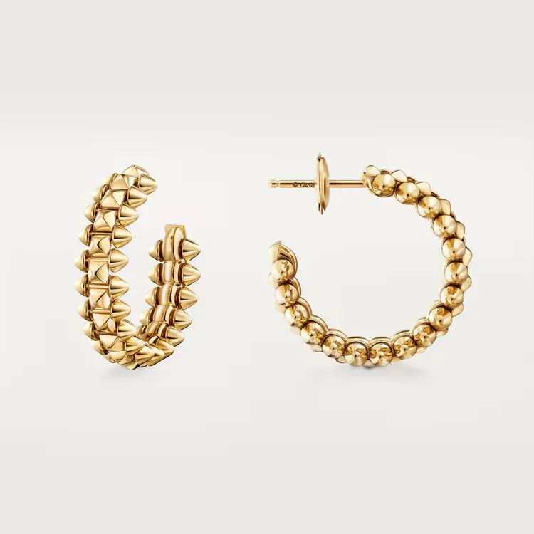 Magasinpep Clash De Style Hoop Earrings Bold Yellow Gold Vermeil Look