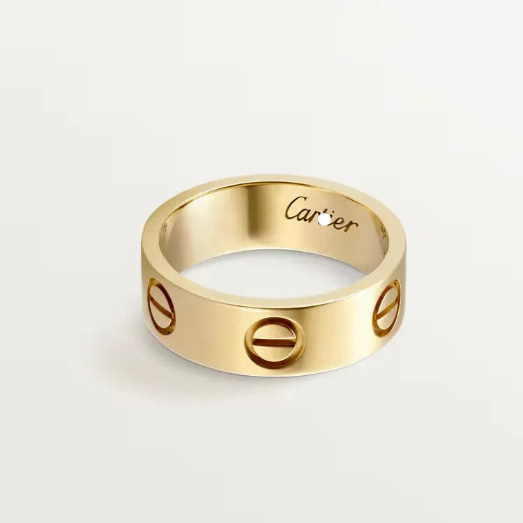 Magasinpep Love Ring Classic Model Yellow Gold Vermeil With Screw Motif