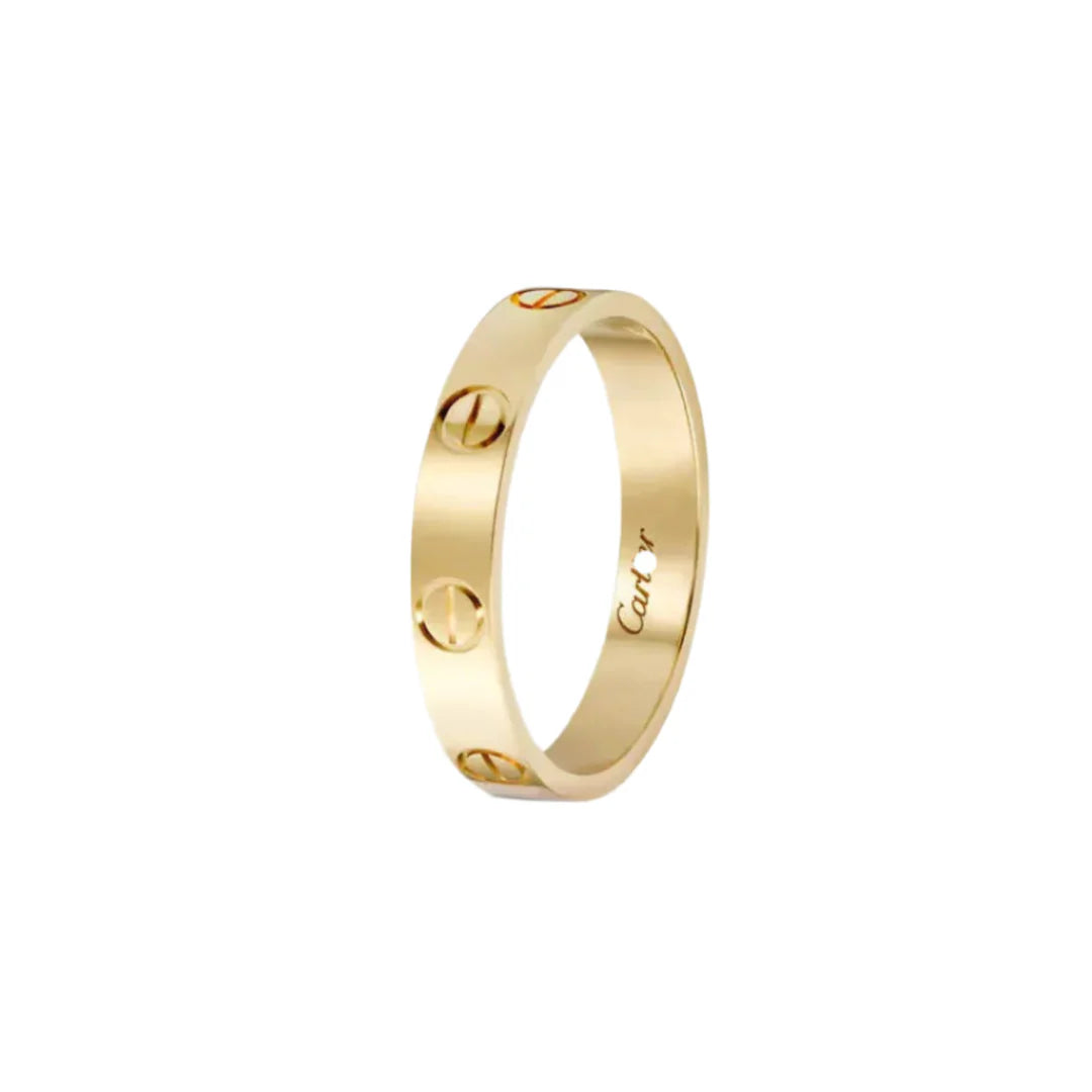 Magasinpep Love Ring Small Model Yellow Gold Vermeil With Screw Motif