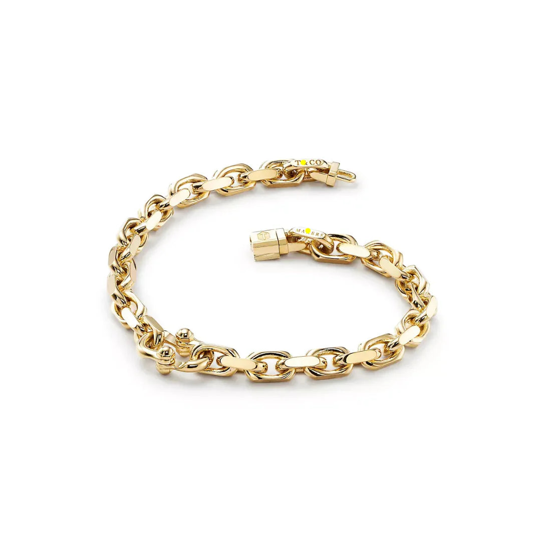 Magasinpep 1837 Makers Narrow Chain Bracelet in Yellow Gold